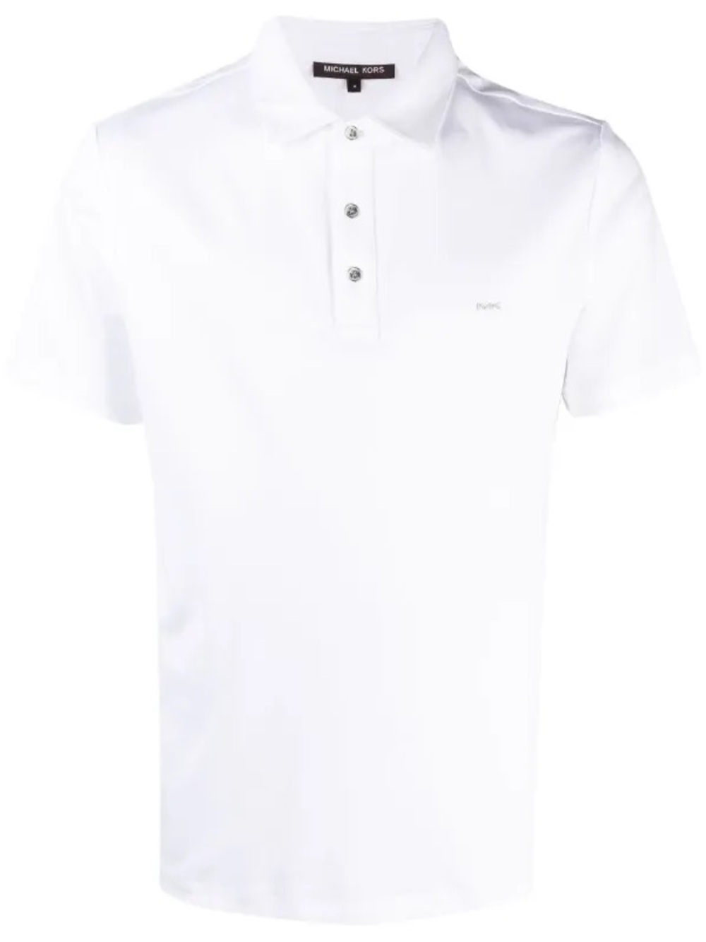 Michael Kors Men’s White Polo with Three-Button Placket